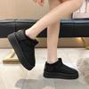 Модные новые теплые плюшевые однотонные женские зимние ботинки 2024 года, горячая распродажа, износостойкие зимние ботинки с толстой подошвой, повседневные удобные ботинки