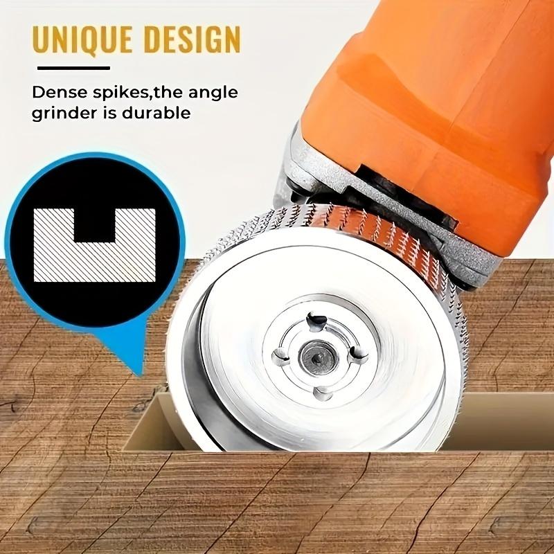 1 шт. Диск для резьбы по дереву, Диаметр 2,95 дюйма, Шлифовальный круг для дерева для болгарки, Формовочный диск для болгарки, Инструмент для шлифовки и резьбы по дереву, Насадка для угловой шлифмашины для деревообработки