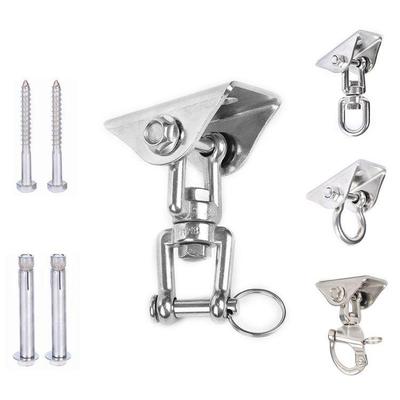 Вертлюжный крюк из нержавеющей стали 304 для установки гамака, боксерского мешка, кресла и качелей