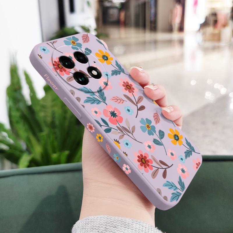Чехол для телефона с цветком Flowerstalk Flower для Oneplus 15 15R 13 13R 12 12R 11 10 10T 9R 9RT 9 8T 8 7T Pro Жидкий силиконовый чехол