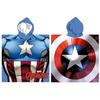 Poncho Bath Cape - Avengers - Captain America - 100% Microfiber - 55 Cm X 110 Cm - Washable
