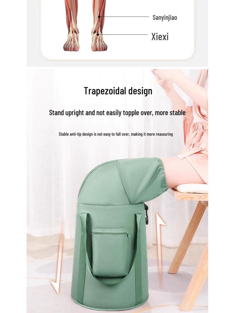 Утолщенная портативная термоизолированная ванночка для ног: Складная, глубокая, удобная для путешествий ванночка для ног для взрослых.