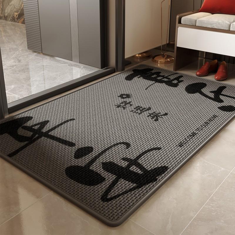 Door Mat Entrance Non-Slip Rubber Back Washable Floor Rug Home Entryway Red Welcome