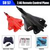 SU57 RC Plane Radio Control Airplane Light Fixed Wing Hand Throwing Foam Electric Remote Control Plane Toys for Children