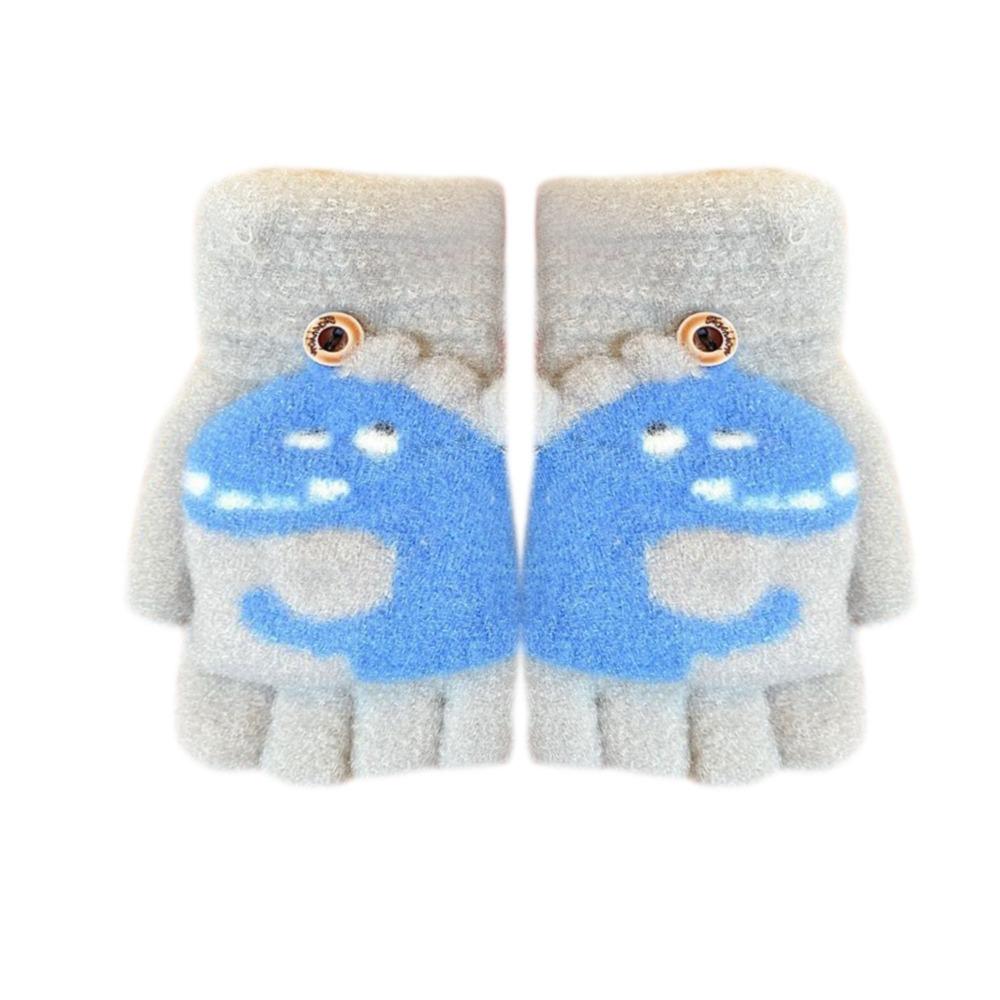 Утолщенные перчатки осень-зима, детские перчатки с мультяшным принтом, теплые варежки для мальчиков и девочек