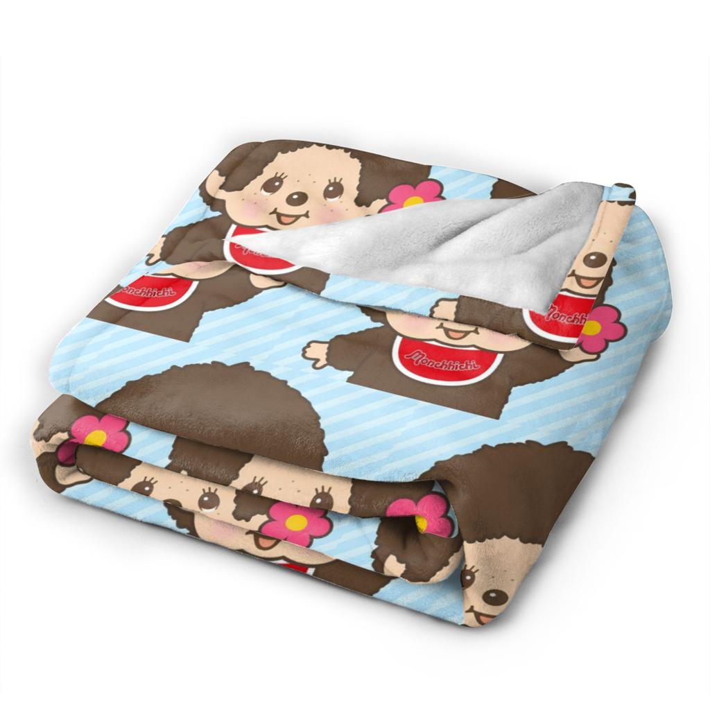 Cute Monchichis Blanket Quality Soft Warm Throw Blanket Autumn Children Home Decor Novelty Bedspread