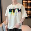 Men's Short-sleeved T-shirt Summer New Hong Kong Style Youth Trend Loose Casual with Ins Thin Clothes