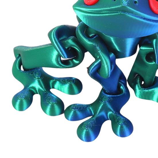 3D-печатная магнитная лягушка, шарнирная лягушка с подвижными суставами, гибкая игрушка для снятия стресса в виде животного для домашнего офиса, холодильника, украшения стола