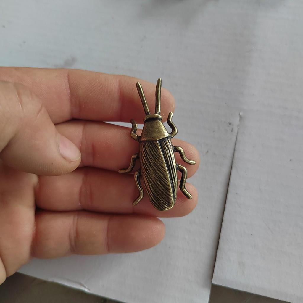 Brass Insect Tea Pet Ornaments: Mantis, Bee, Cricket, Ant, Cockroach, Beetle