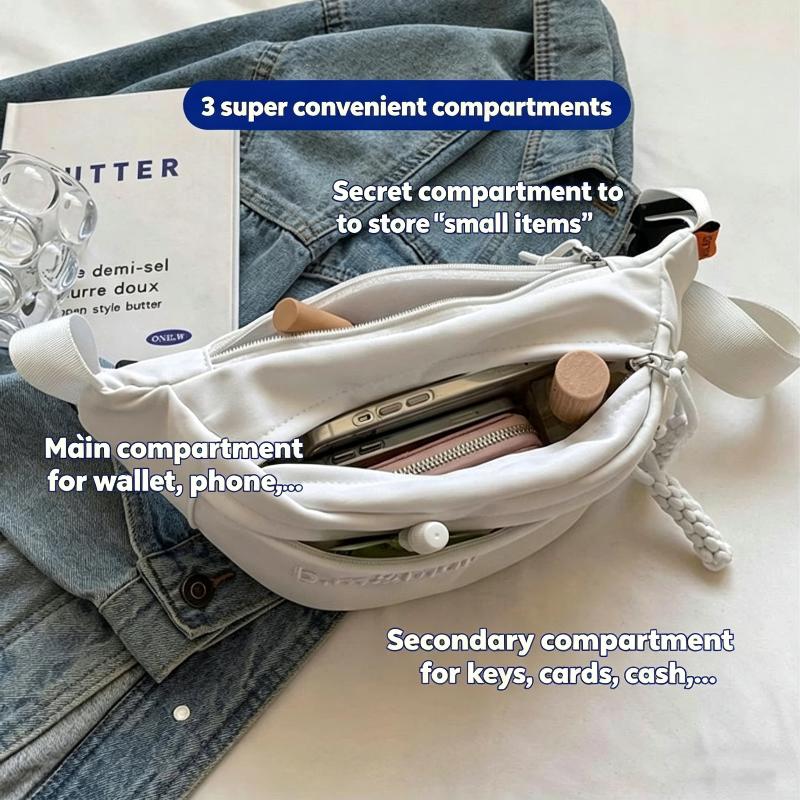 Unisex Canvas Crossbody Bag Able Compact With Multiple Convenient Compartments Suitable For School And Casual Outings