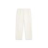Li Ning Sports Lifestyle Series Solid Color Elastic Waist Straight Leg Knitted Sports Pants Women Pants Off-White AKLT828-3