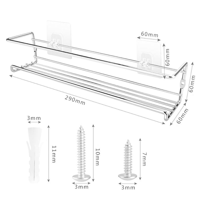 2 шт., настенная полка-органайзер, однослойная подвесная стойка для хранения приправ и специй для дома, ресторана, кухни, ванной комнаты