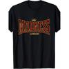 Мужская винтажная футболка London Madness с принтом - Тяжелый хлопок 220 г/м², короткий рукав, круглый вырез, с красной и золотой надписью, свободный крой, повседневная рубашка для