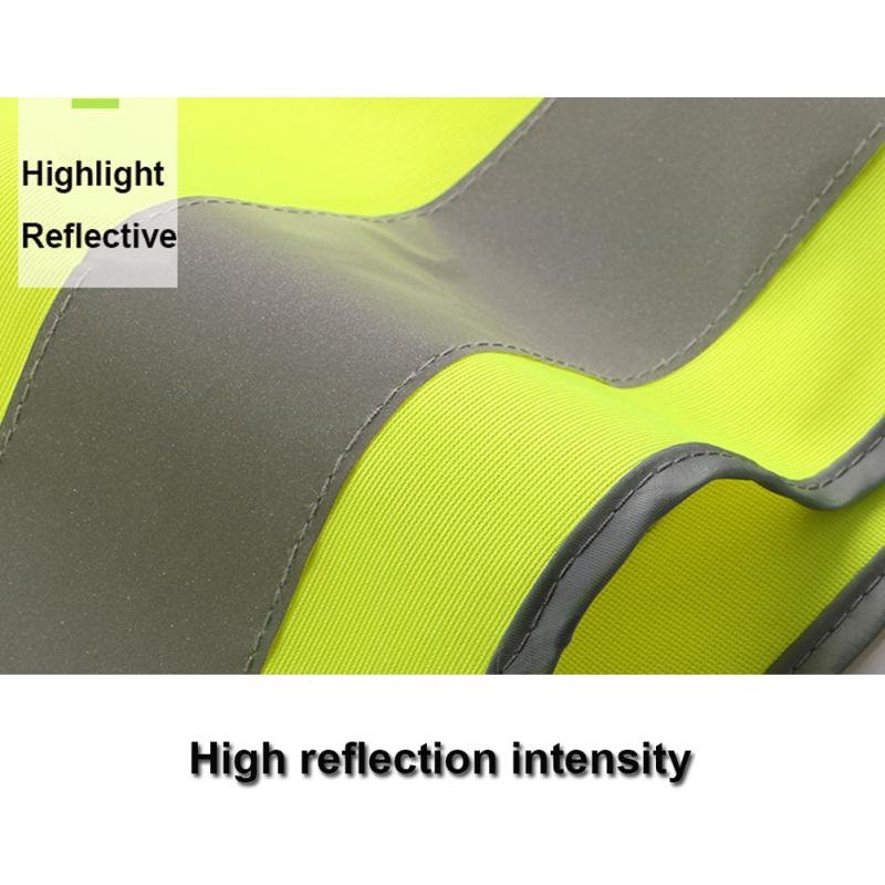 Светоотражающий жилет Светоотражающий костюм с несколькими карманами для безопасности дорожного движения Жилет для верховой езды