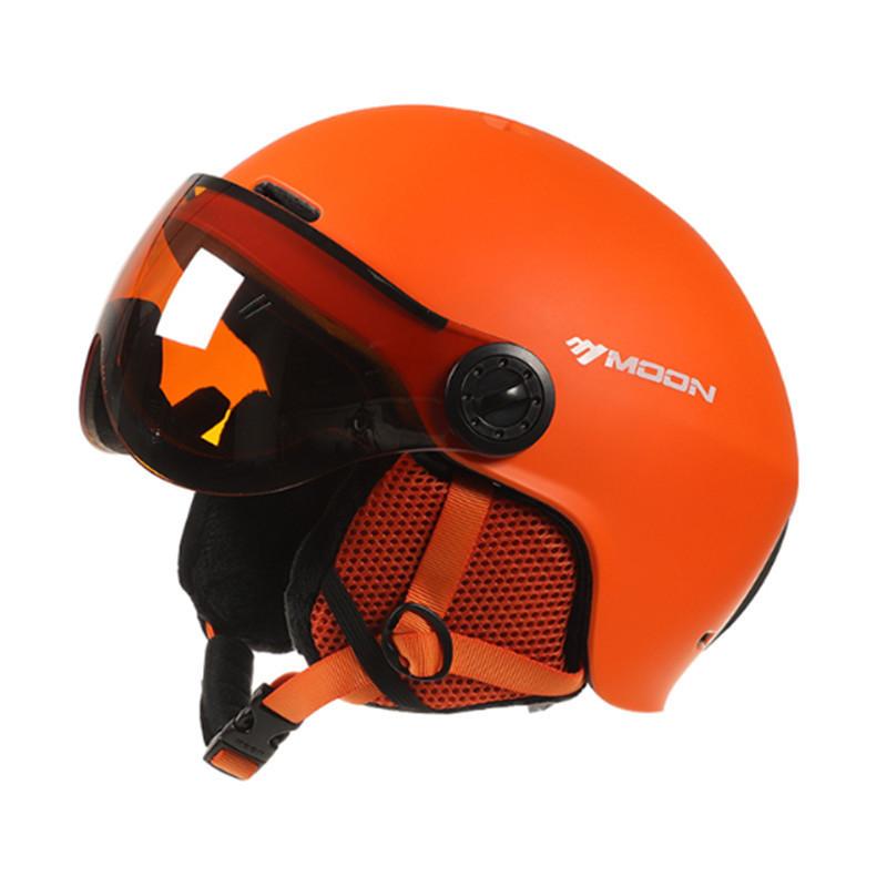 Ski Helmet with Goggles Helmet Integrated Forming Men's and Women's Protective Ski Helmet Protective Gear