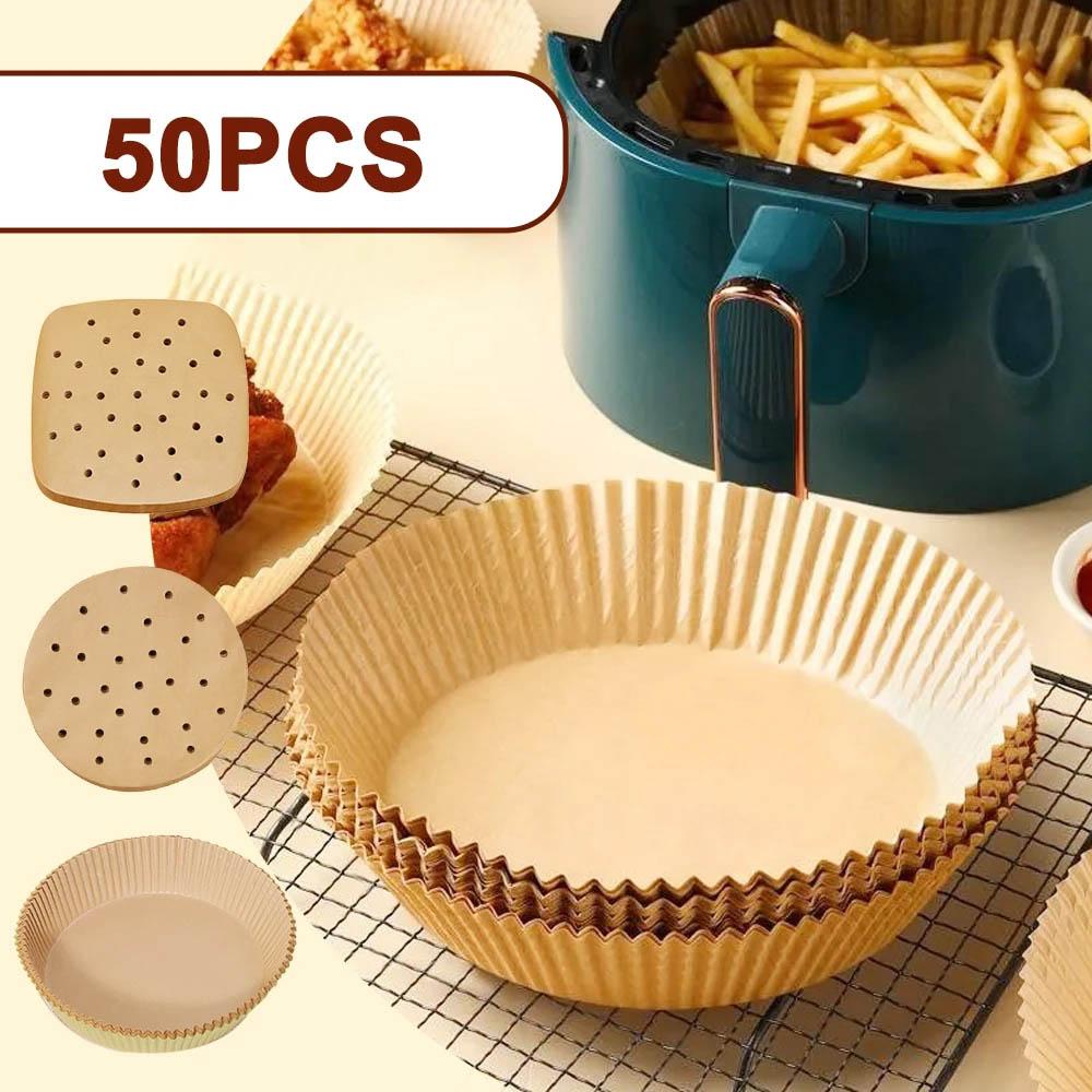Бумажная подкладка для фритюрницы, антипригарная подставка для выпечки, маслостойкая и маслопоглощающая бумага для бытовой плиты для барбекю, пищевой духовки, кухонной сковороды