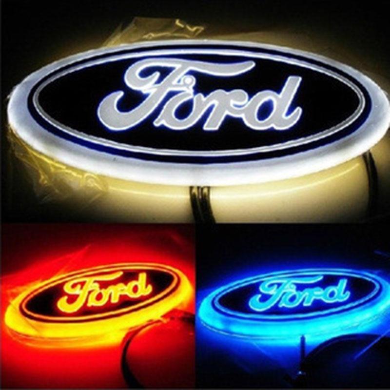 Мода Красочный 4d Автомобильный Светодиодный Задний Фонарь Логотипа Автомобиля Эмблема Значка Для Ford Fox Mondeo