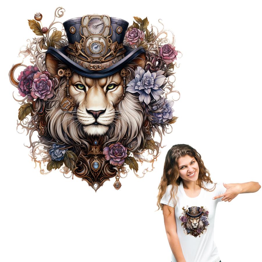 Нежные нашивки со львами для одежды, толстовки «сделай сам», джинсы Parches, Ropa, наклейка для одежды, термопресс, аппликация, термонакладки
