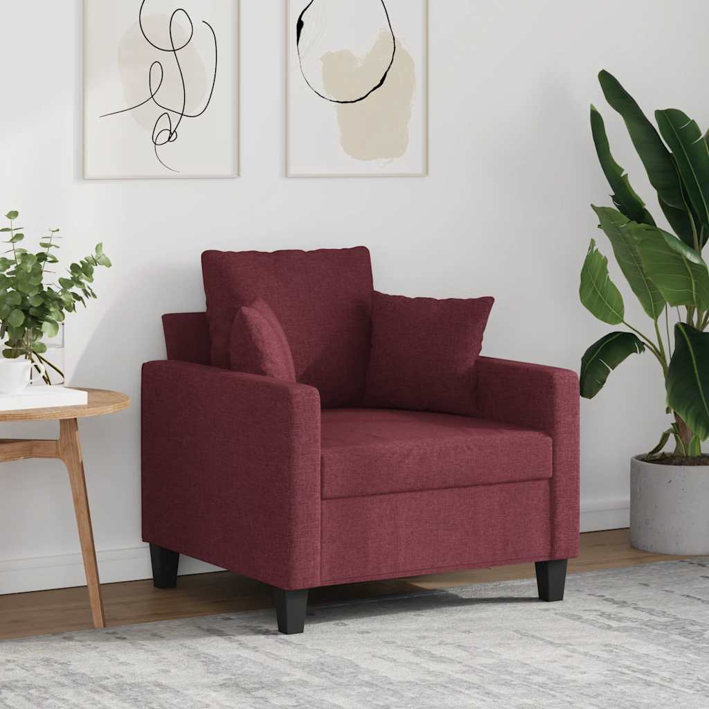 Armchair Burgundy 60 cm Fabric