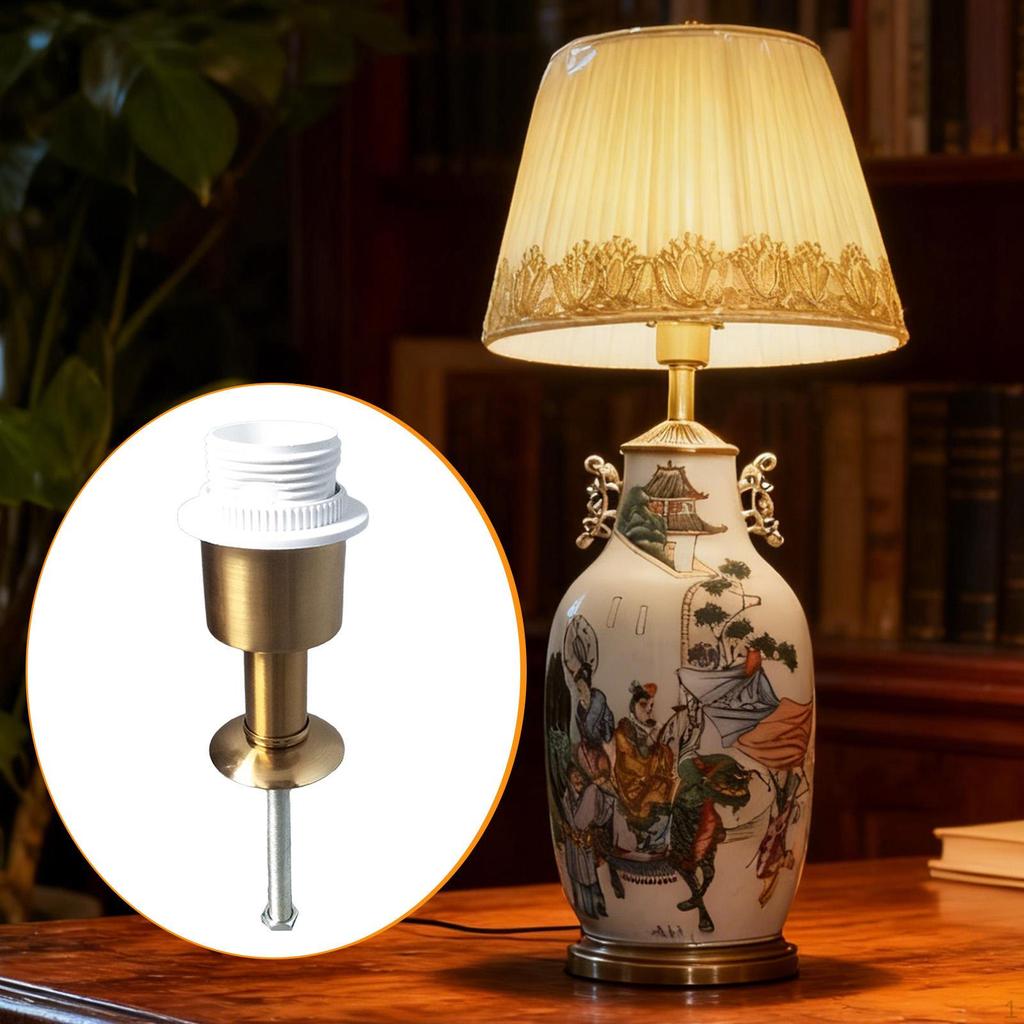 Desk Lamp Holder Fixed Base,Ceramic Bottle Part Metal Lighting Accessories DIY Creative E27 Modified