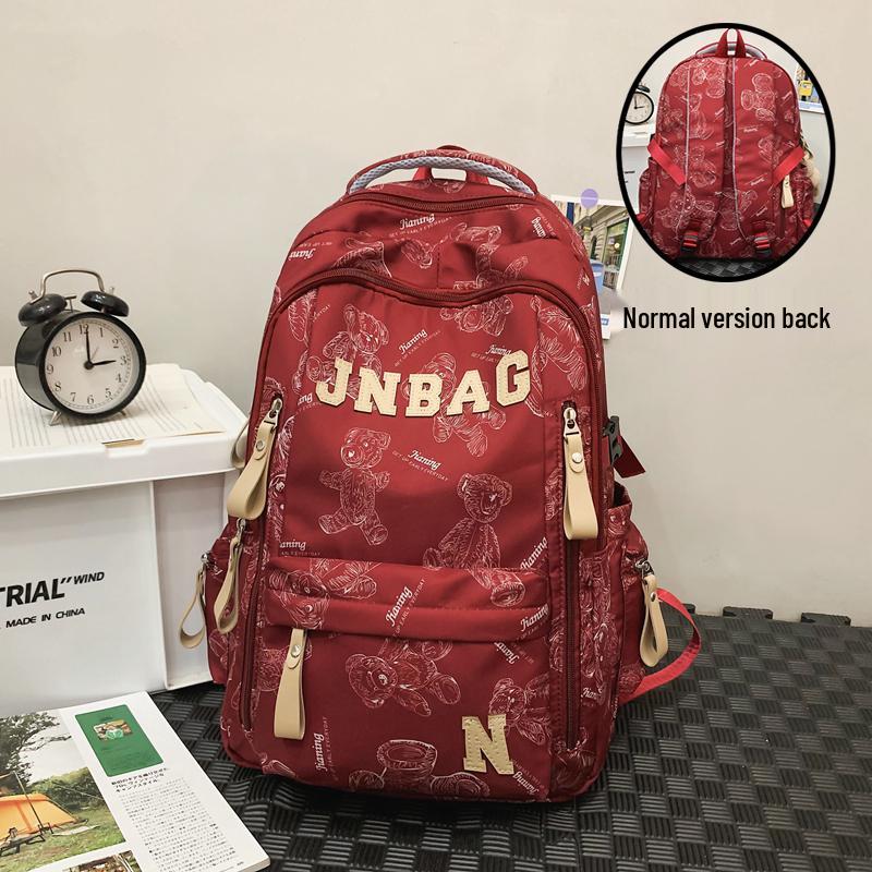 Korean Style Trendy Backpack for Middle & High School Students - Cool Print for Boys & Girls, Ideal for Streetwear & Travel.