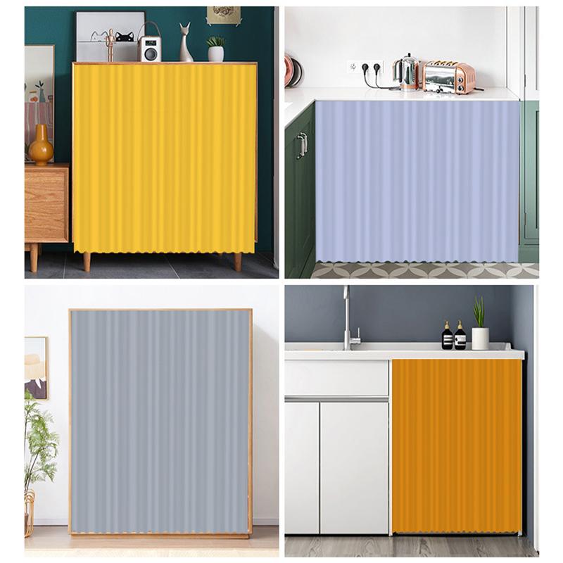 Однотонная занавеска для шкафа, кухонные занавески для полки, декоративная занавеска на дверцу шкафа, оконная занавеска, чехол на дверцу шкафа, домашний декор