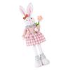 Cute Rabbit Easter Miniature Craft Extendable Legs Rabbit Ornament Fairy Garden Supplies Desk Home Figurine Ornament