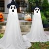 Halloween Decorations Spooky Halloween Ghost Decorations for Front Porch Yard Light-up Standing Ghost with Witch Hat for A