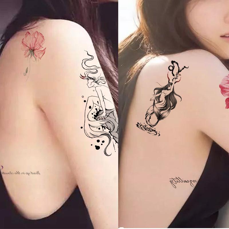 Красочный стикер Мультяшная татуировка Временная водостойкая Анимация Цветок Персонализированный цветок Тату-наклейка на руку