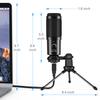 New Bee USB Microphone Condenser Professional Mic with Shock Mount for Computer Laptop Gaming Streaming Recording Studio
