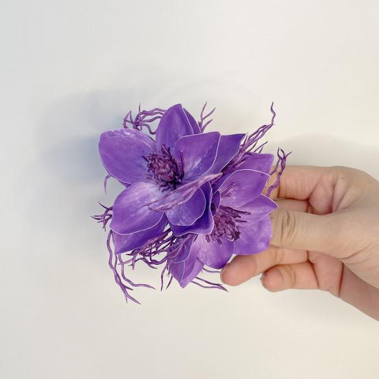 Заколка для волос в пляжном стиле, гавайский, богемный, цветочный аксессуар для волос, универсальный дизайн, удобный боковой зажим для волос