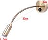 Flexible Wall Reading Lamp Bedside Reading Light Minimalist LED Bed Reading Lamp Dimmable with Switch Headboard Wall Surface Mount Brushed Nickel 3W