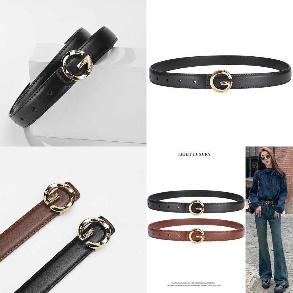 Женский ПУ ремень с металлической застежкой для офиса и повседневной носки