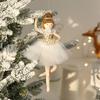 Ballerina Christmas Ornament Ballet Girl Dancing with Wing And Tulle Skirt Xmas Tree Hanging Decorations for Holiday Home Party Decor
