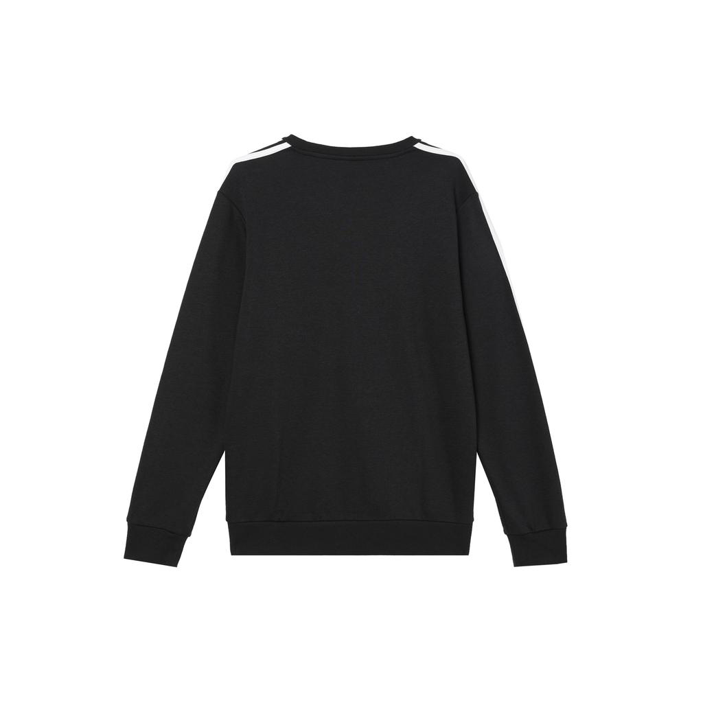 adidas Свитшот Essentials из флиса с тремя полосками, черный/белый, для мужчин, уличная одежда GK9106