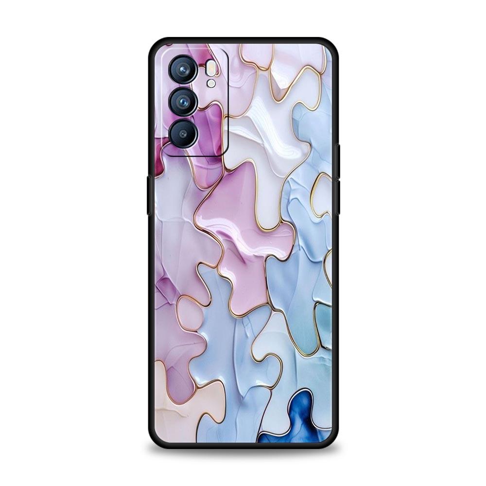Складной чехол с текстурой для Oppo A17 A31 A54 A57 A78 A79 A98 Find X5 X6 Reno 6 7 8 10 11 12 13 F Pro 5G Мягкий ТПУ чехол Fundas