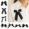 Queen Mother Bowknot Brooches Black Satin Ribbon Bow Pin For Funerals and Mourning