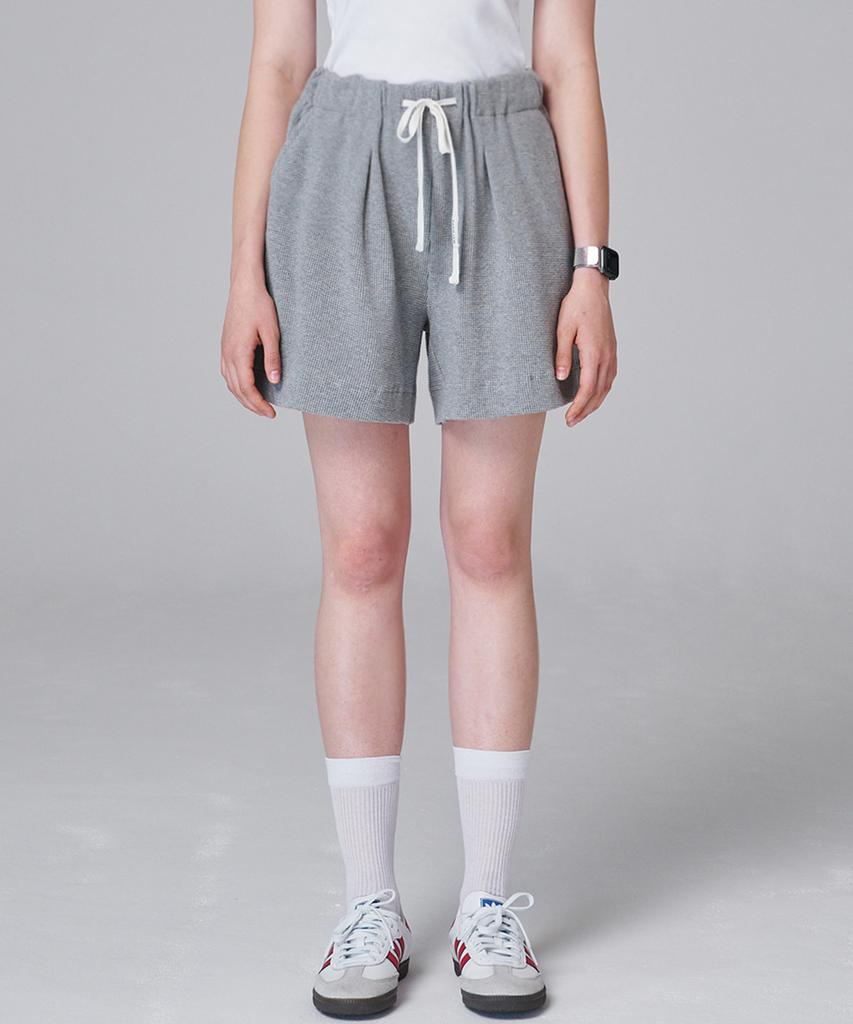 MALOUPE 2206 Waffle Elastic Waist Pants (Gray)