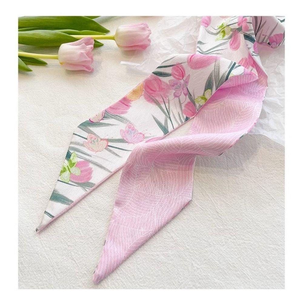 Цветочные платки Масляная живопись Лента для волос Шарф Модный цветочный шарф