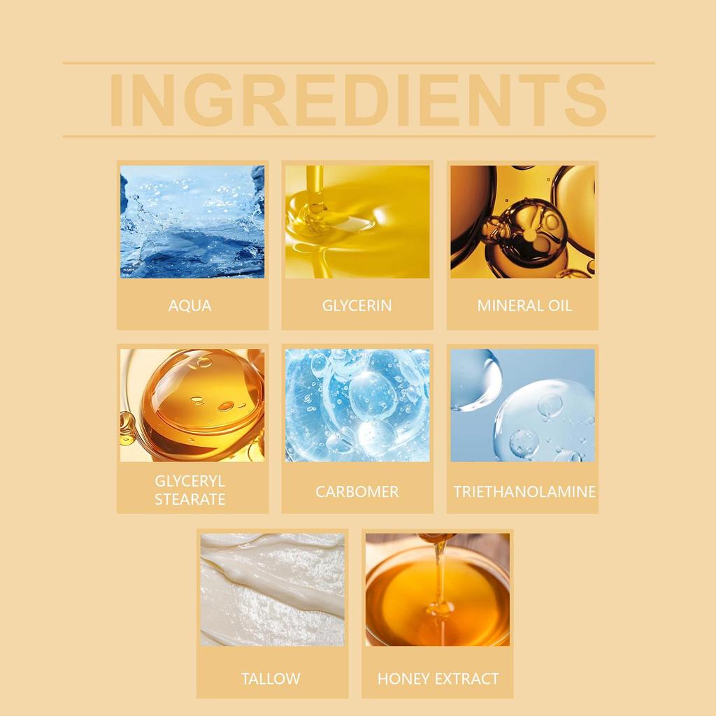 OceAura Lanolin Honey Moisturizing Cream (60g) Provides a Refreshing and Nourishing Moisturizing Effect, Smoothing the Skin for Facial Care.