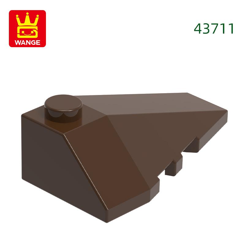 Нетоксичные 74 шт./лот 43711 Правый скошенный клин 4x3 Тройные строительные блоки Аксессуары для Moc Совместимы с Bricks Детские игрушки Подарок Bo