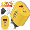 40W 2 PD and 1 QC 3.0 Port Fast Charging Power Adapter USB Type C Wall Charger US/EU Plug For iPhone Samsung Xiaomi Quick Charge