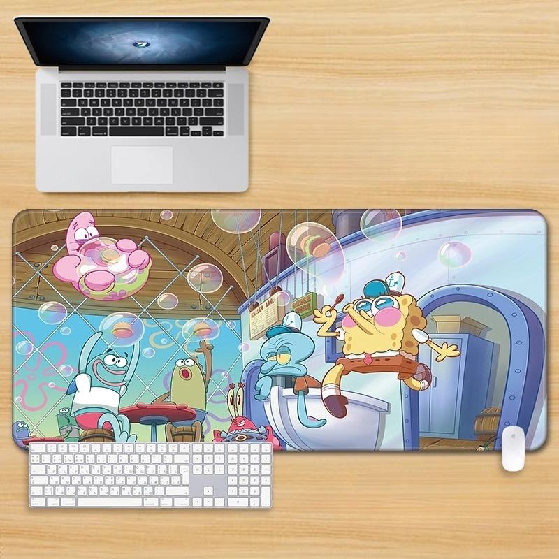 New SpongeBob SquarePants Mouse Pad Extra Large Anime Cute Patrick Star Computer Keyboard Office Desktop Pad Student Writing Pad