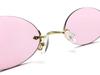TWO POINT RIMLESS OVAL SUNGLASS point rimless oval sunglasses GOLD PINK [SPEED ADDICT] (Two ×