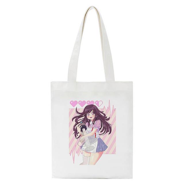 Холщовая сумка для покупок с героями мультфильмов Mikan Tsumiki, японское аниме, женская сумка на плечо, эко-сумка, многоразовые сумки для покупок для продуктов