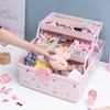 Children's Storage Box Hair Accessories Storage Box Pink Convenient To Use Hair Rubber Belt Box
