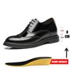 Fashion Platform High Heel 6/8 CM Height Increase Casual Men Brogue Genuine Leather Shoes Man Oxford Dress Shoes Elevator Formal Shoes