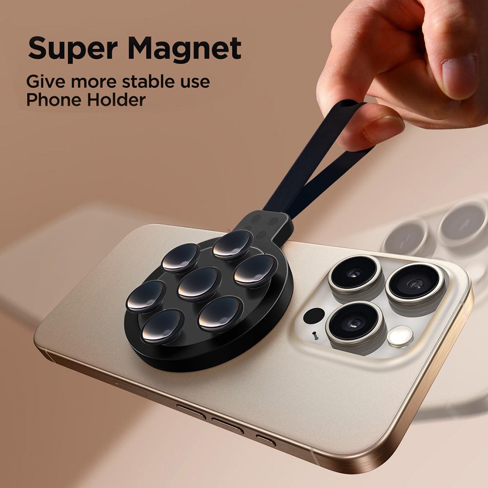 Magnetic Suction Phone Case Stand for Videos and Selfies Silicone Suction Phone Case Grip Holder Stand for iPhone 15 Pro