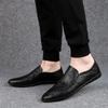 Мужская обувь больших размеров Spring Peas Shoes Мужская кожаная мягкая подошва Мягкая кожаная повседневная кожаная обувь для вождения без застежек