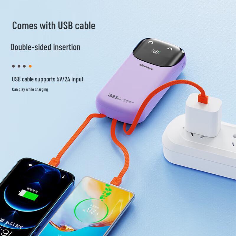 Power Bank Newmine 20000 мАч, 22,5 Вт, супербыстрая зарядка